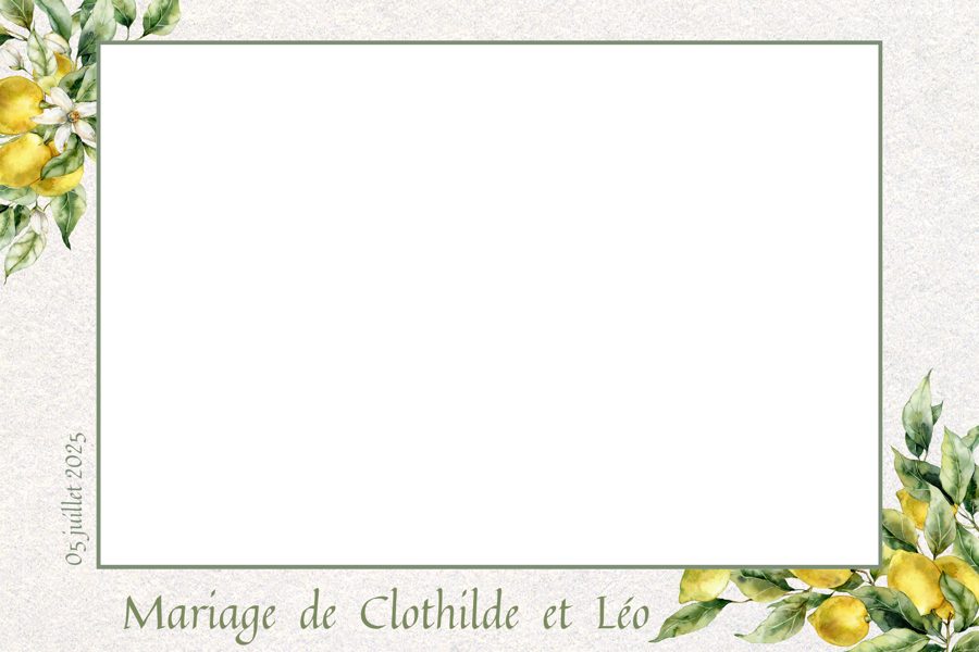 Template Mariage citrons